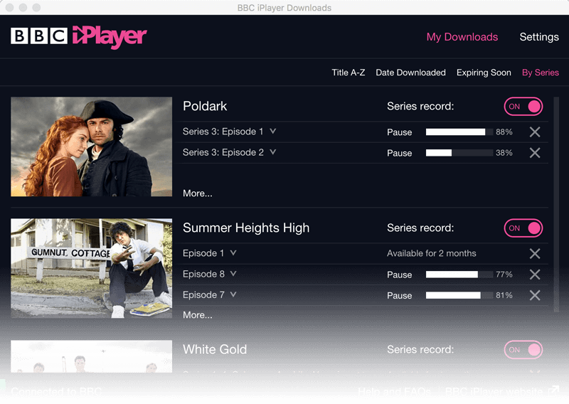 BBC iPlayer Downloads app
